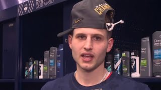 UConn's Joey Calcaterra reacts to winning national championship | Full Interview