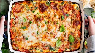 Ravioli Lasagna with Ricotta and Spinach