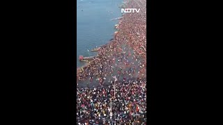 Mahakumbh Drone | Mahakumbh Prayagraj | Devotees Throng Mahakumbh In Prayagraj For Holy Dip