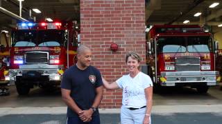 EPFD Lieutenant Brian Wienholz accepting the ALS Ice Water Challenge.