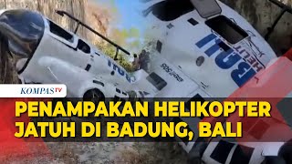 Penampakan Helikopter yang Jatuh di Badung Bali