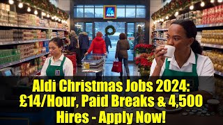 Aldi Christmas Jobs 2024: £14/Hour, Paid Breaks & 4,500 Hires - Apply Now!