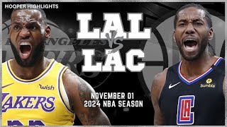 Los Angeles Lakers vs LA Clippers Full Game Highlights | Nov 1 | 2024 NBA Season