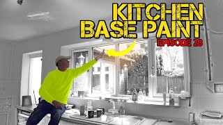 KITCHEN BASE PAINT - HOW DOES THIS PAINT NEVER END? [S1E28A] #diy #home #homedecor #tiles