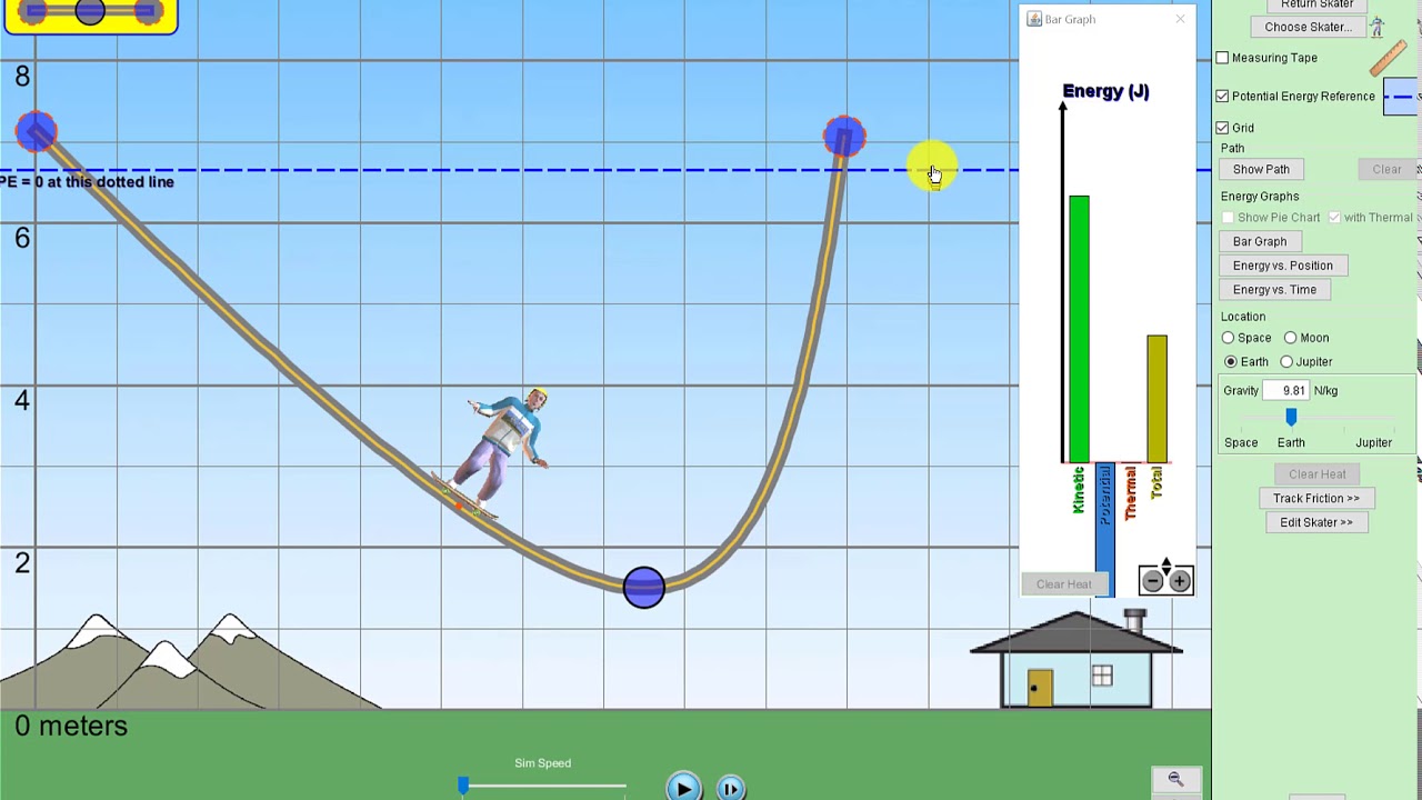 Physics 12- Ch3.5 - Skate Park Conservation Of Energy - YouTube