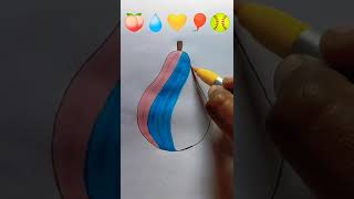 💧🍑🧡🥎🎈so Satisfying creative emoji mixing # Drawing #art #painting #art #viral video #ytshorts