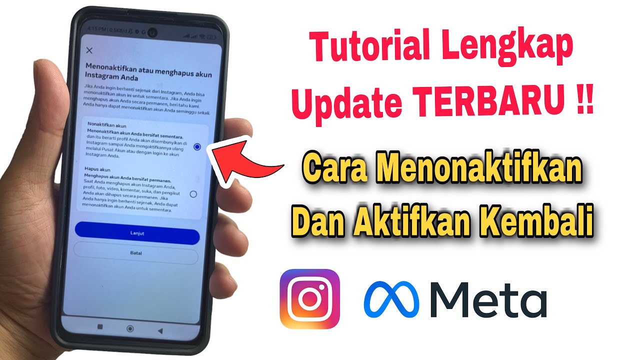 Cara Menonaktifkan IG Sementara Dan Mengaktifkan Kembali - YouTube