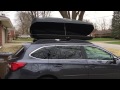 Thule Force XL Roof Cargo Carrier - Extended on Subaru Outback