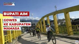 Bupati  AIM Pimpin Gowes dari Rujab Bupati Polman Menuju Kabupaten Mamasa