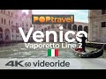 VENICE / Italy - CANAL GRANDE Water Bus Line 2 - 4K 60fps (UHD)