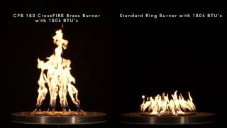 CFB180 CROSSFIRE™ Brass Burner vs Stainless Steel Ring Burner