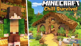 I Built an Easy Auto Sugar Cane Farm! - Minecraft Chill Survival Let's Play