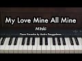 My Love Mine All Mine - Mitski | Piano Karaoke by Andre Panggabean