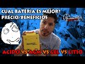 cual bateria es mejor | litio vs AGM vs Gel vs Acido | motobatt