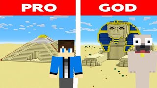 NOOB VS PRO PIRAMIS ÉPÍTÉS A MINECRAFTBAN!