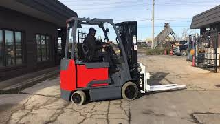 Toyota Electric forklift with rotator clamp