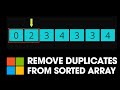 Remove Duplicates from Sorted Array - 26. LeetCode - C#