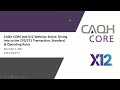 CAQH CORE and X12 Webinar Series:  Diving into the 270/271 Transaction