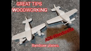 Bandsaw airplane, Wooden toy, Bandsaw tips!