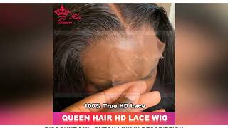 Queen Hair Real HD Lace Wig Raw Human Hair 13x4 13x6 FULL Frontal 5x5 6x6 7x7 Closure HD Melt Skin L