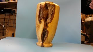 A gnarly old piece of Hawthorn hollowed and polished  #62