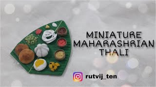 Miniature Maharashtrian Thali | Maharashtrian Food | Fridge Magnet.