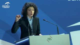 Tatsiana Khomich on Belarus at the 2022 Geneva Summit for Human Rights and Democracy