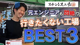 こんな工場、二度とゴメンだ…「行きたくない工場」ベスト3！！