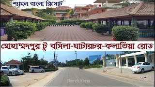 Mohammadpur Dhaka To Bosila Bridge-Ghatarchar-Kolatia Road-Shamol Bangla Resort || Street View