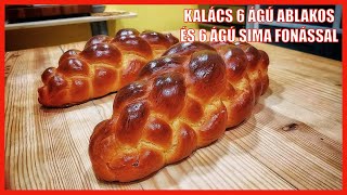 Fonott Kalács Húsvéti 6 ágú ablakos és 6 ágú sima fonással