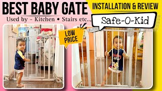 Best Baby Gate - Safe O Kid installation \u0026 review | baby gate for kitchen | tamil | vlog | fun |