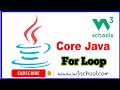 For Loop||java core||w3school full course
