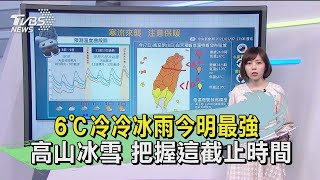 6℃冷冷冰雨今明最強  高山冰雪 把握這截止時間｜TVBS新聞