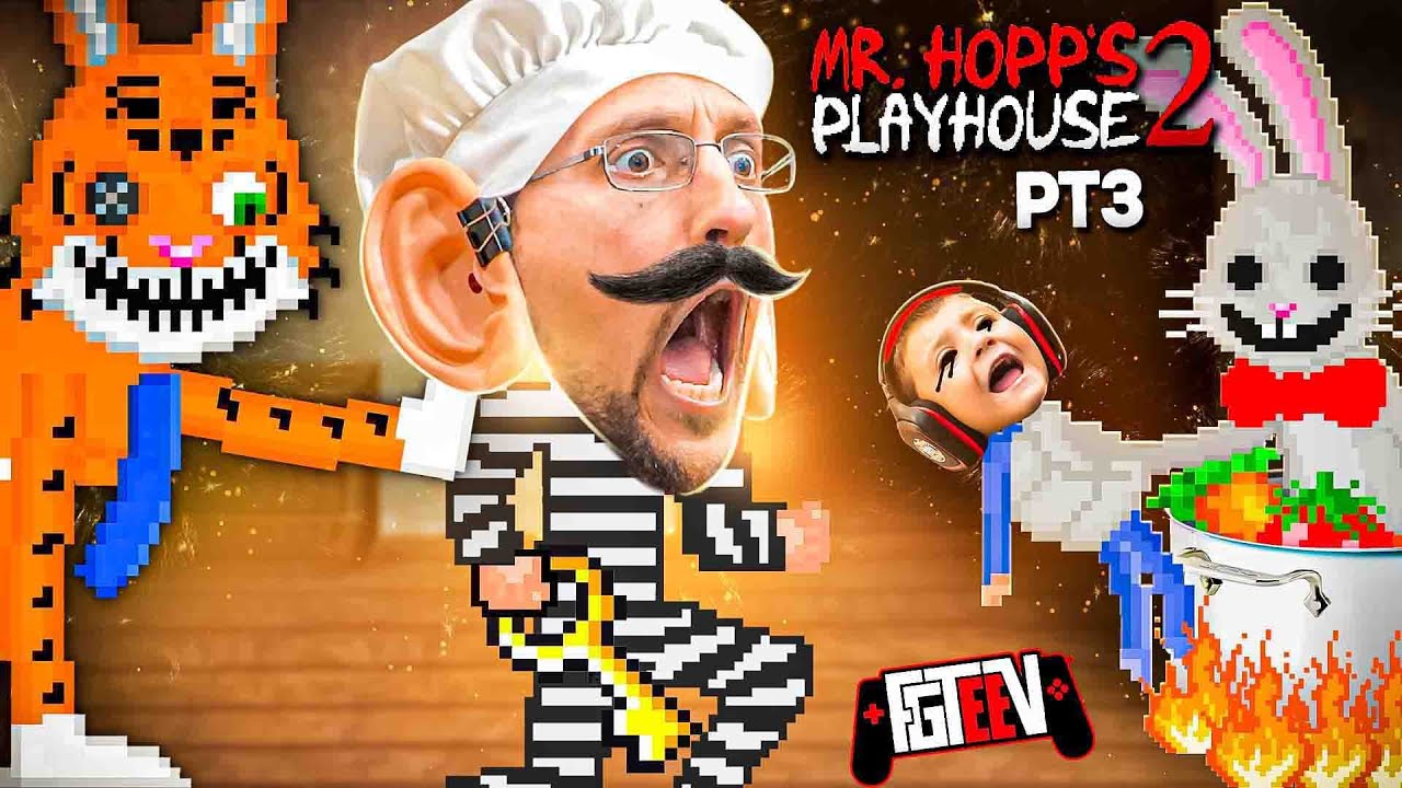 Revenge Of The FLUFFY! Mr. HOPPS Playhouse 2: Chef Duddy = OOF (FGTeeV ...