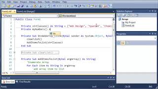 Visual Basic Tutorial 63 Initialize Arrays With Values
