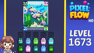 Pixel Flow Level 1673 Solution Walkthrough