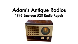 1946 Emerson 520 Antique Radio Repair