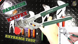 PARKSIDE KNIPEX multipurpose WRENCH PLIERS 2 in 1 compared with RIGID pipe wrenches EXTREME TESTS