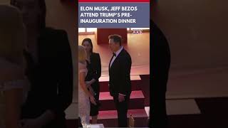 Watch: Trump’s Star-Studded Pre-Inauguration Dinner With Elon Musk \u0026 Jeff Bezos | #shorts #ytshorts