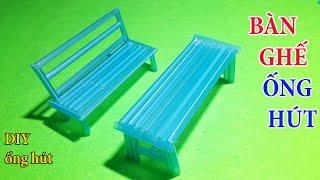 How to make a table and chairs with a simple straw | DIY Straws | Creative Straw #7