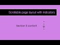 scrollable page layout with indicators
