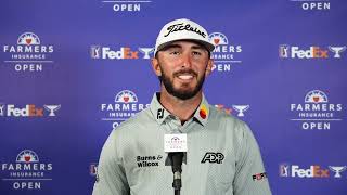 Max Homa Thursday Flash Interview 2023 Farmers Insurance Open  · Round 2
