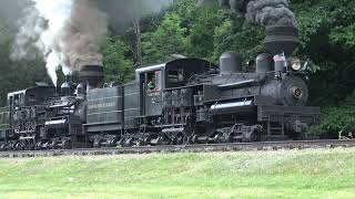 Parada pary, 2021, Cass Scenic Railroad, Climax i Shay Train Engines