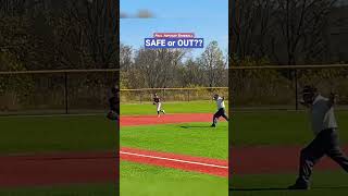 Safe or Out? Ump Says Safe.. What Do You Think? #11u  #baseball #shorts #umpire