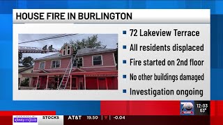 Burlington apartment house fire displaces residents