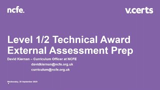 LEGACY – Level 1/2 Technical Award V Cert External Assessment Prep