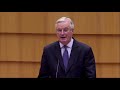 EU's Barnier warns little time left for a Brexit trade deal