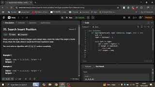 35. Search Insert Position by python (best solution) | Binary Search | LeetCode | CP