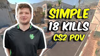 s1mple 18 Kills w/ Perfecto \u0026 YEKINDAR! s1mple POV (Dust2) Feb 25, 2025