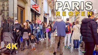 Paris Reopening Update - Walking in 1st Arrondissement of Paris [4K]